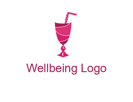 party juice glass logo