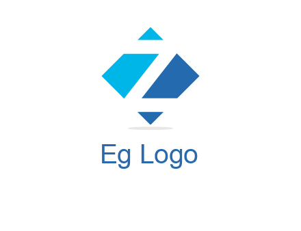 Letter Z in rhombus logo