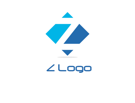 Letter Z in rhombus logo