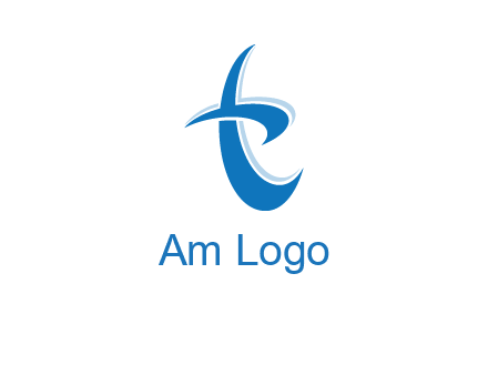 Letter T swoosh logo