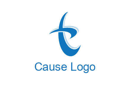 Letter T swoosh logo