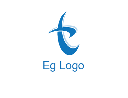 Letter T swoosh logo