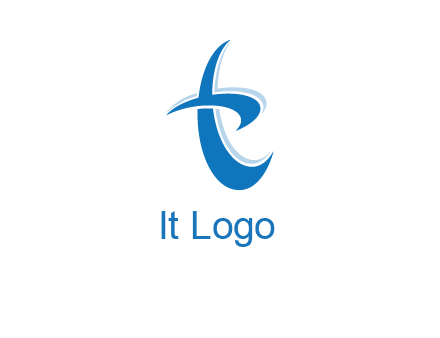Letter T swoosh logo
