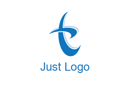 Letter T swoosh logo