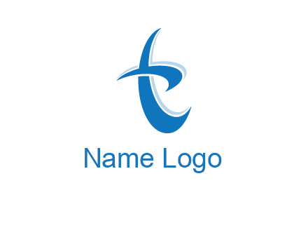 Letter T swoosh logo