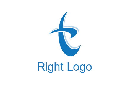 Letter T swoosh logo