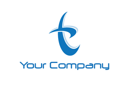 Letter T swoosh logo