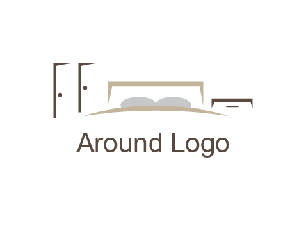 abstract bed and closet vector