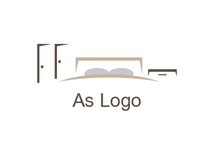 abstract bed and closet vector