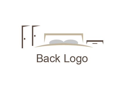 abstract bed and closet vector