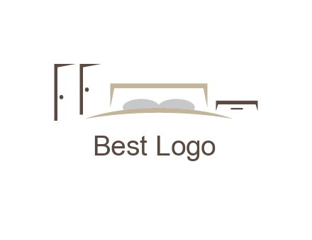 abstract bed and closet vector