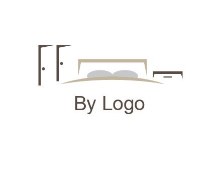 abstract bed and closet vector