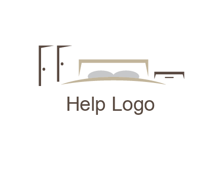 abstract bed and closet vector