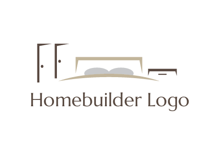 abstract bed and closet vector