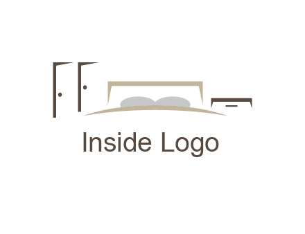abstract bed and closet vector