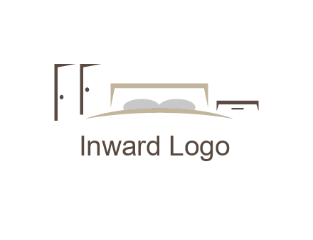 abstract bed and closet vector