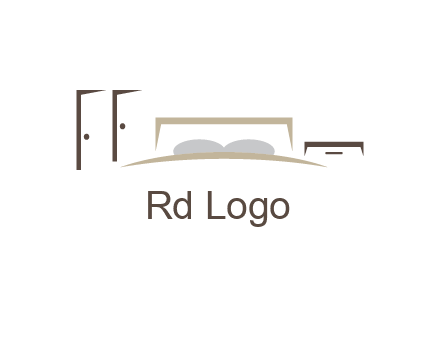 abstract bed and closet vector