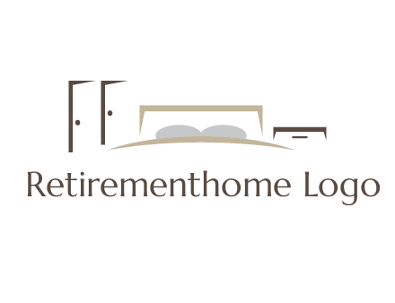 abstract bed and closet vector