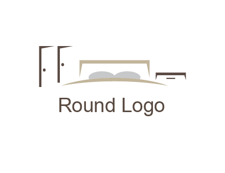 abstract bed and closet vector
