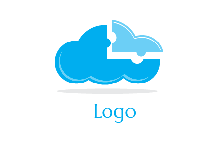 puzzle coming out of cloud logo