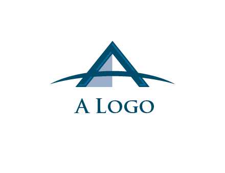 Letter A and pyramid logo