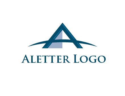 Letter A and pyramid logo