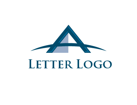 Letter A and pyramid logo
