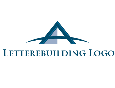 Letter A and pyramid logo