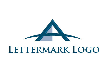 Letter A and pyramid logo