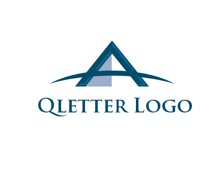 Letter A and pyramid logo