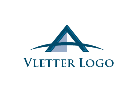 Letter A and pyramid logo