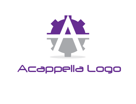 letter A in gear logo