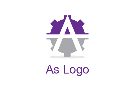 letter A in gear logo