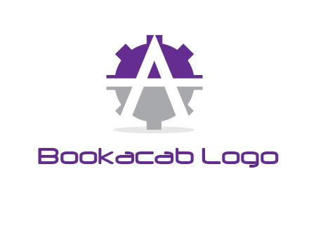 letter A in gear logo