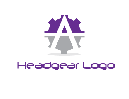 letter A in gear logo