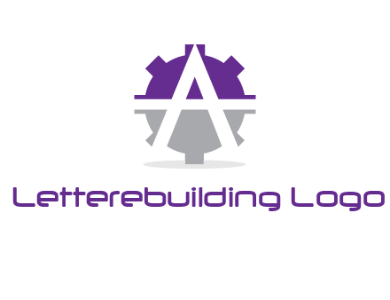 letter A in gear logo
