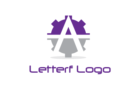 letter A in gear logo