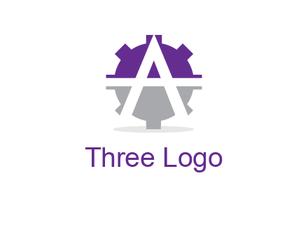letter A in gear logo
