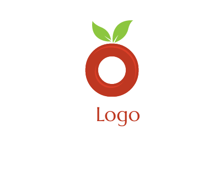 letter O cherry logo