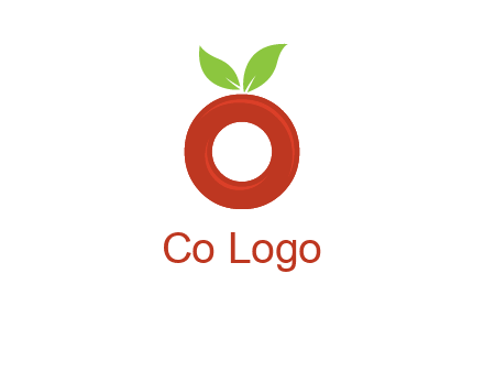 letter O cherry logo