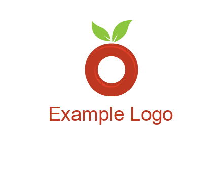 letter O cherry logo