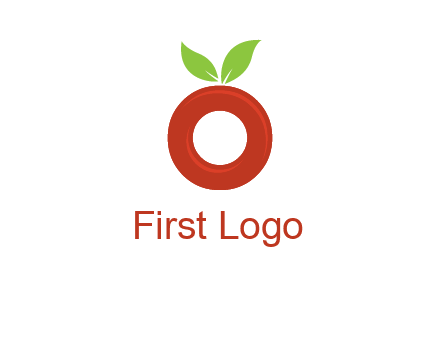 letter O cherry logo