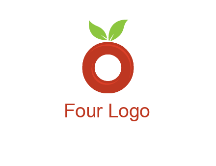 letter O cherry logo