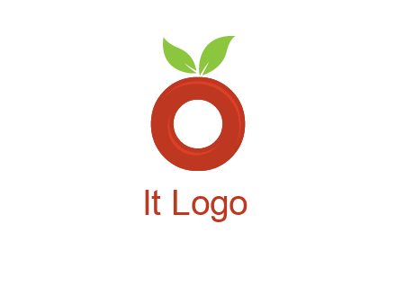 letter O cherry logo