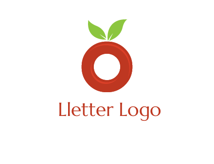 letter O cherry logo