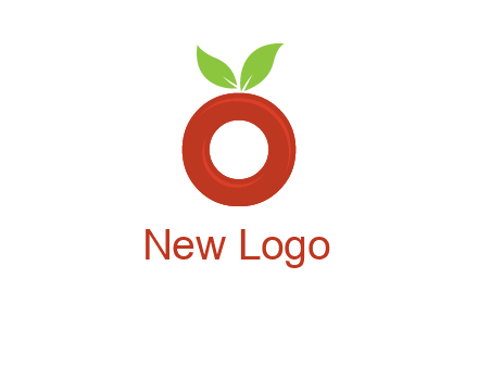 letter O cherry logo