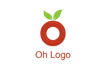 letter O cherry logo