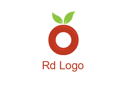 letter O cherry logo