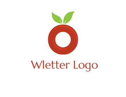 letter O cherry logo