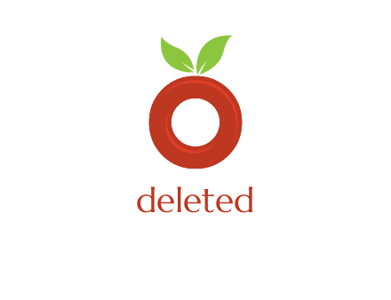 letter O cherry logo